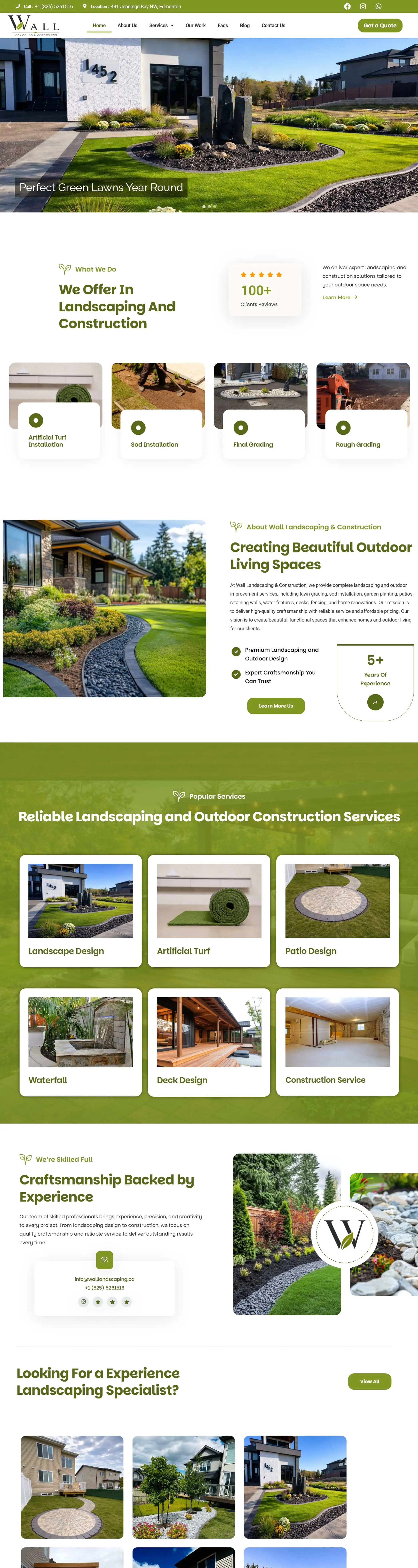 Wall landscaping and Construction